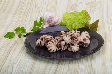 Boiled octopus