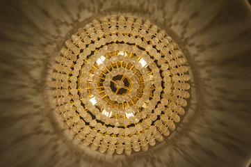 Large chandelier on ceiling