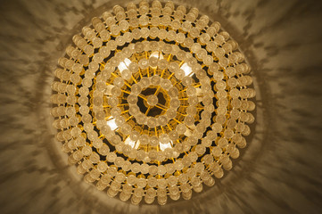 Large chandelier on ceiling
