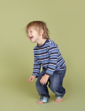 Child Playing Jumping Dancing and Having FUn