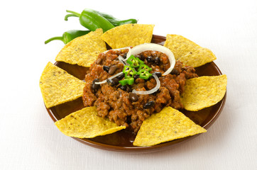Nachos and chili con carne