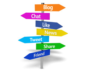 Social Media Web Sign Post