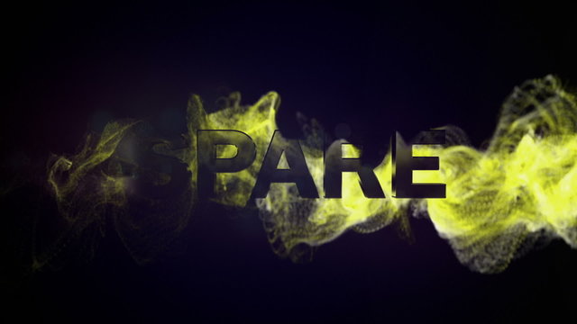 Spare Gold Text and Particles