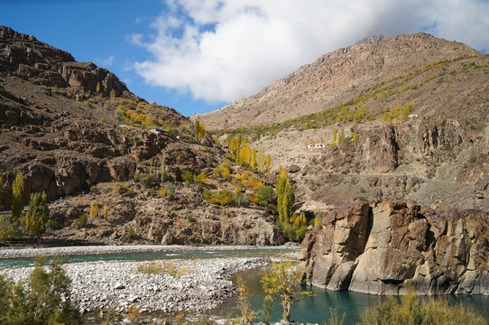Beautiful Ghizer Valley in autumn, Pakistan
