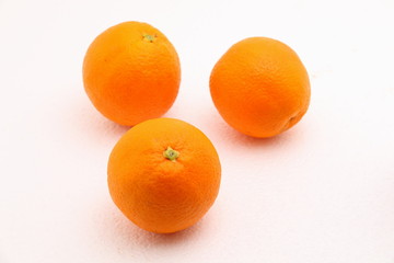 Fresh orange isolated on white backgrond