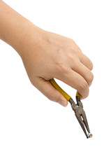 Fototapeta premium Hand hold pliers