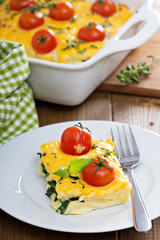Cheese and bread breakfast bake