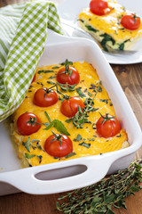 Cheese and bread breakfast bake