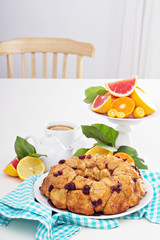 Orange cranberry monkey pull-apart bread