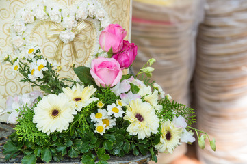 Decorative flowers in wedding