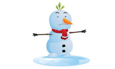 Melting snowman