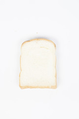 Sliced ​​bread on a white background.