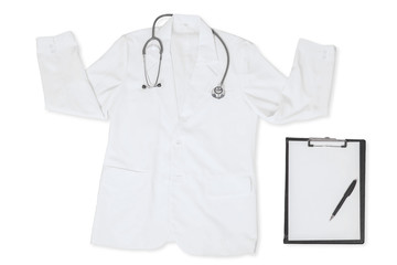 Closeup of doctor clothes