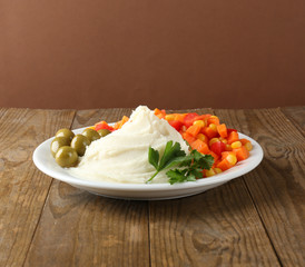 Delicious home cooked food with steam