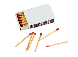 matches isolated on white