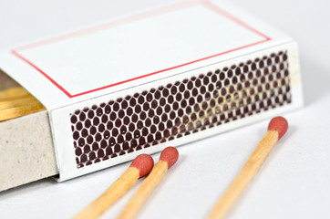 matches isolated on white