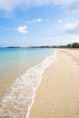 Fototapeta premium 沖縄のビーチ・仲泊海岸