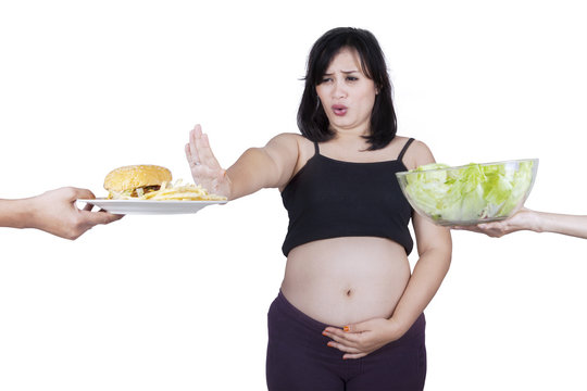 Pregnant Woman Refuse Fast Food