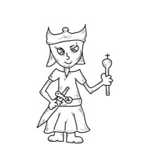 prince with sword and crown