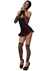 Sexy young girl in sexy lingerie