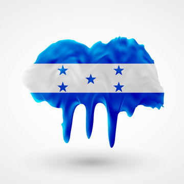 Flag of Honduras painted colors