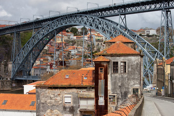 Fototapeta premium Dom Luis I Bridge in Old City of Porto