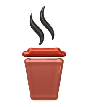 Takeaway Orange Coffee Cup Icon