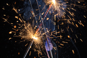sparklers closeup