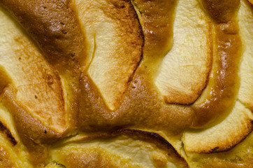 Macro of apple pie