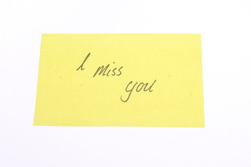 I miss you