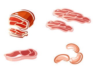 Colored meat icons