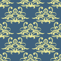 Pretty floral arabesque seamless pattern