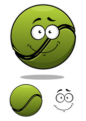 Happy cartoon tennis ball