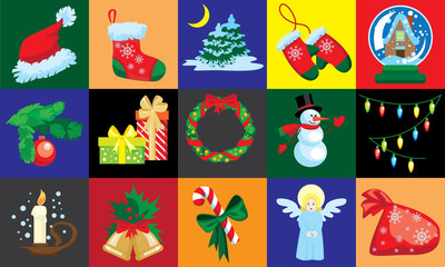 Christmas design template card. Vector background