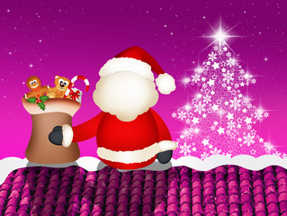Santa claus on roof