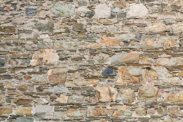Old Stone and Mortar Wall for Background