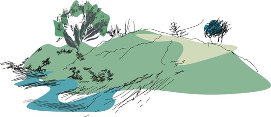 Sketch of landscape