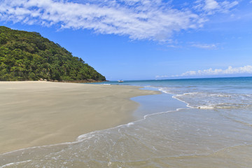 Clean beach at As ilhas in Barra do Sahy