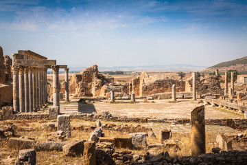 Thuburbo majus, Tunisia a few of the remaining pillars which onc