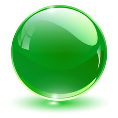 Glass sphere green,