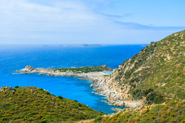 Fototapeta na wymiar View of Punta Molentis bay, Sardinia island, Italy