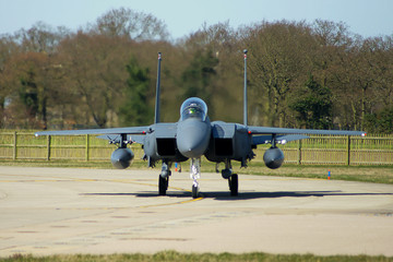 military jet ready to take off