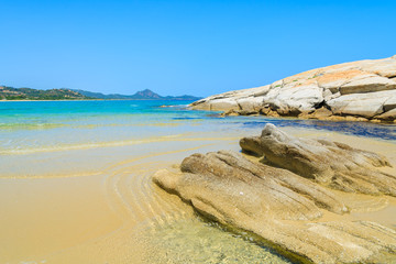 Peppino beach and crystal clear turquoise sea, Sardinia island