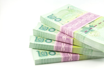 Thai money on white background