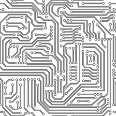 circuit board seamless pattern black and white
