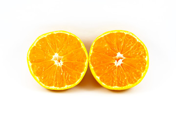 orange on white background