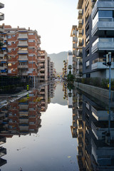 Inundation of lake Maggiore at Locarno