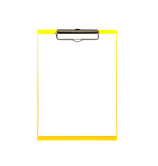 clipboard with white paper