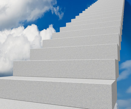 Treppe Himmel Zukunft