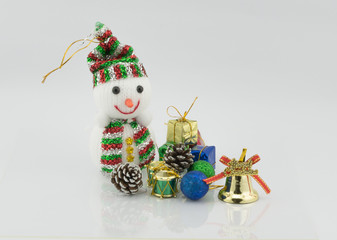 snowman and gift chirstmas